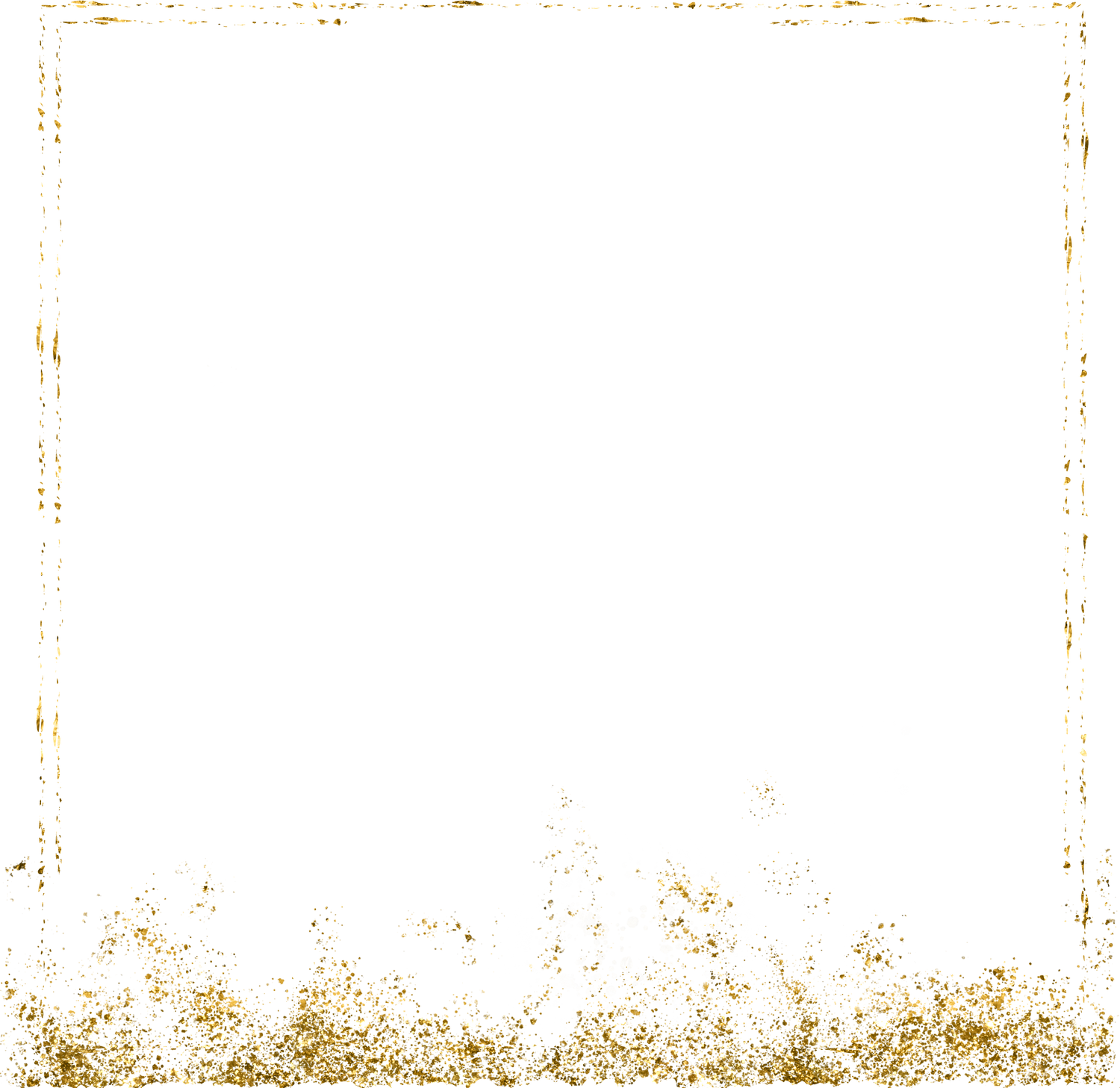 Splashed gold in a square frame